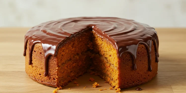 Bolo de Cenoura Com Cobertura de Chocolate