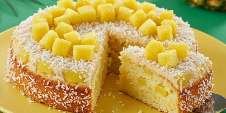 Bolo de Coco com Abacaxi